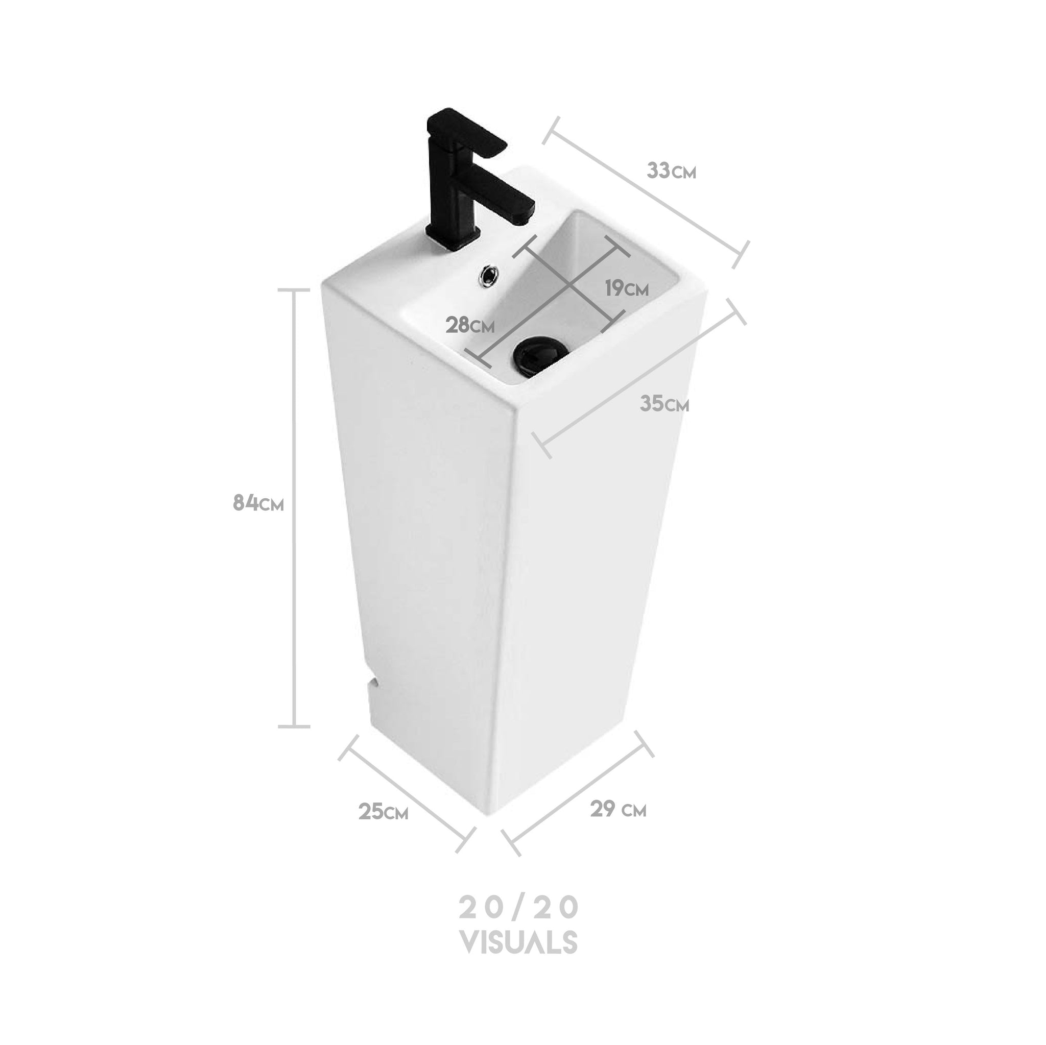 Block Pedestal Sink
