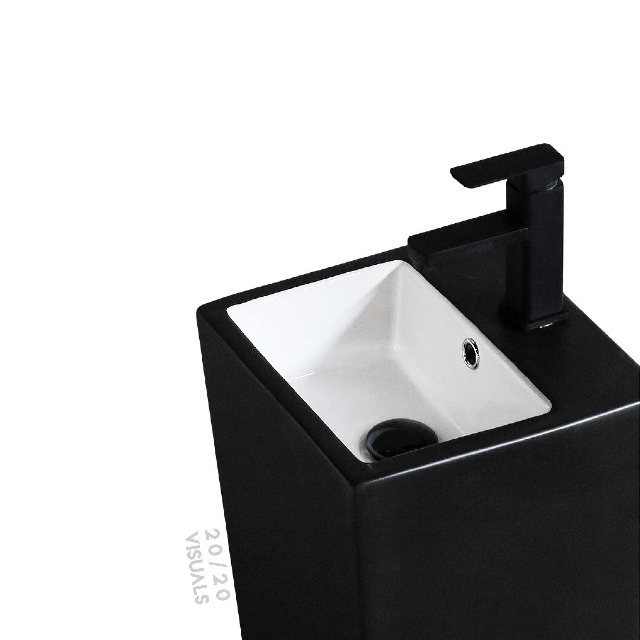 Matte Block Pedestal Sink