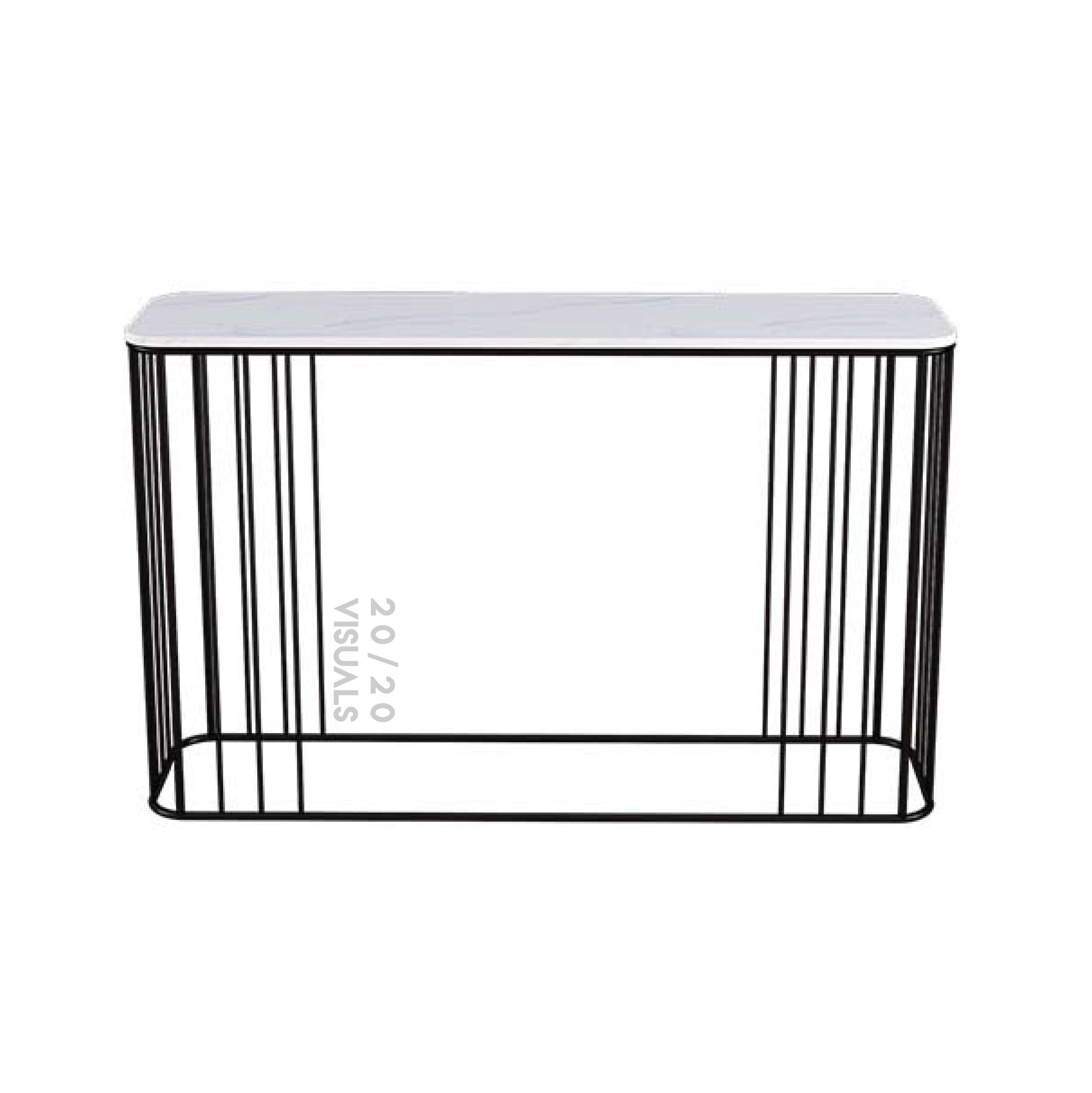 White Marble-top Console Table