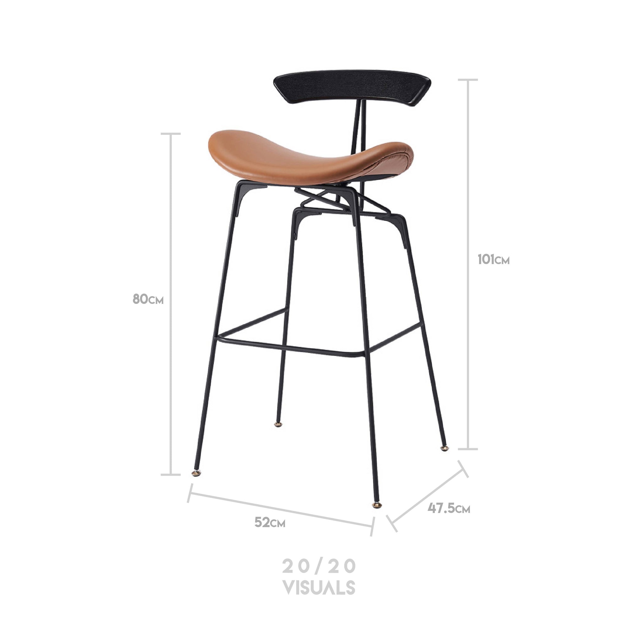 Wood Accent Loft Stool