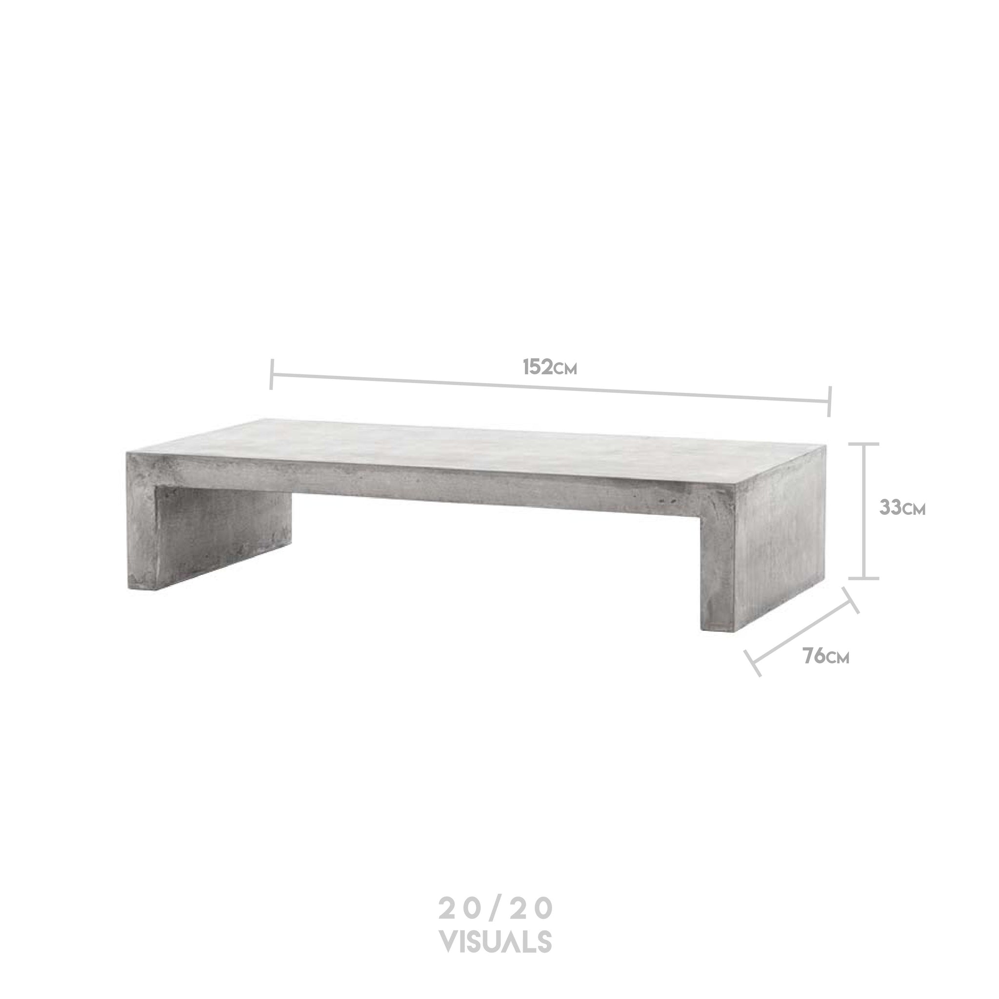 Cement Long Coffee Table