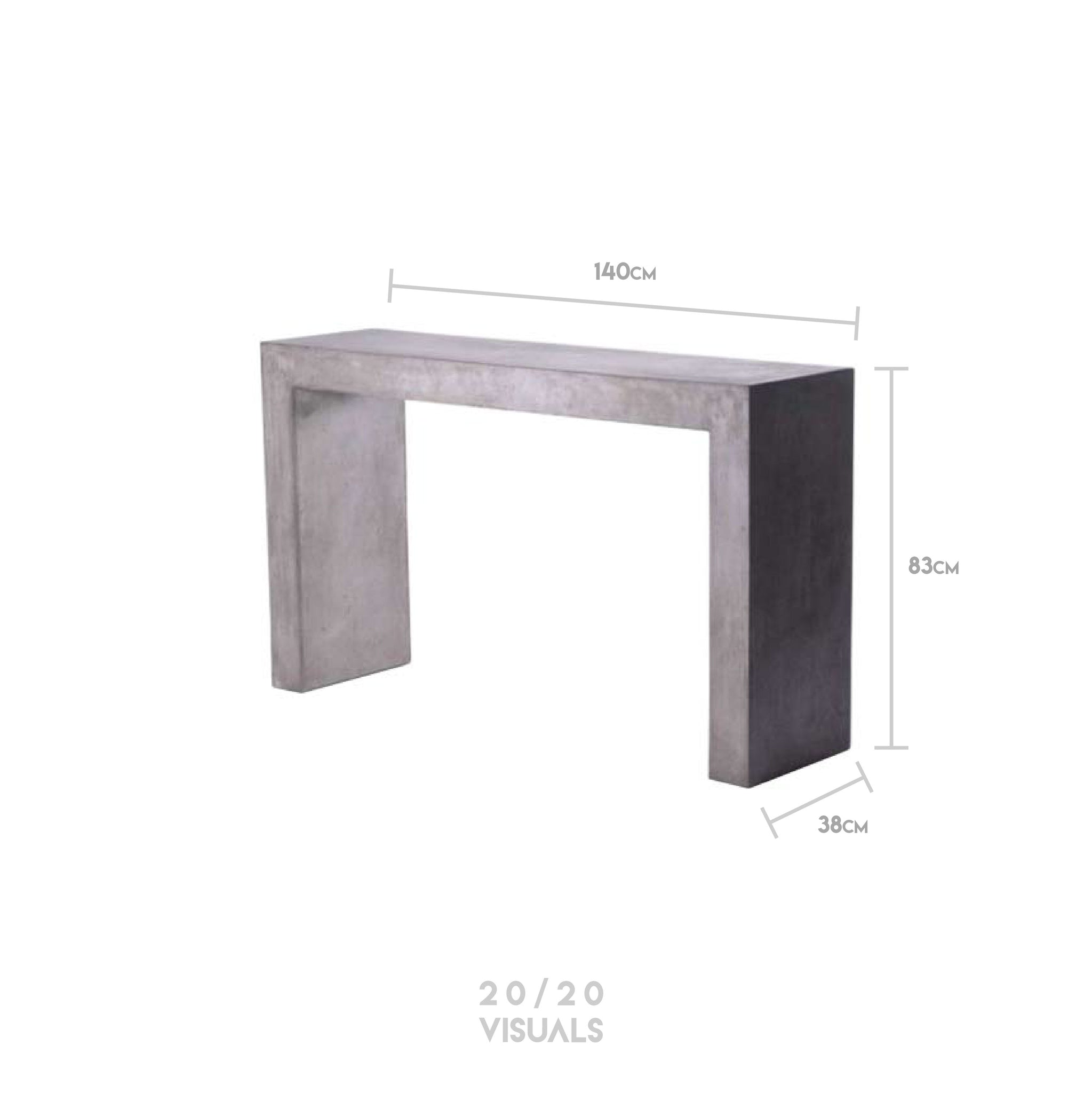 Cement Console Table