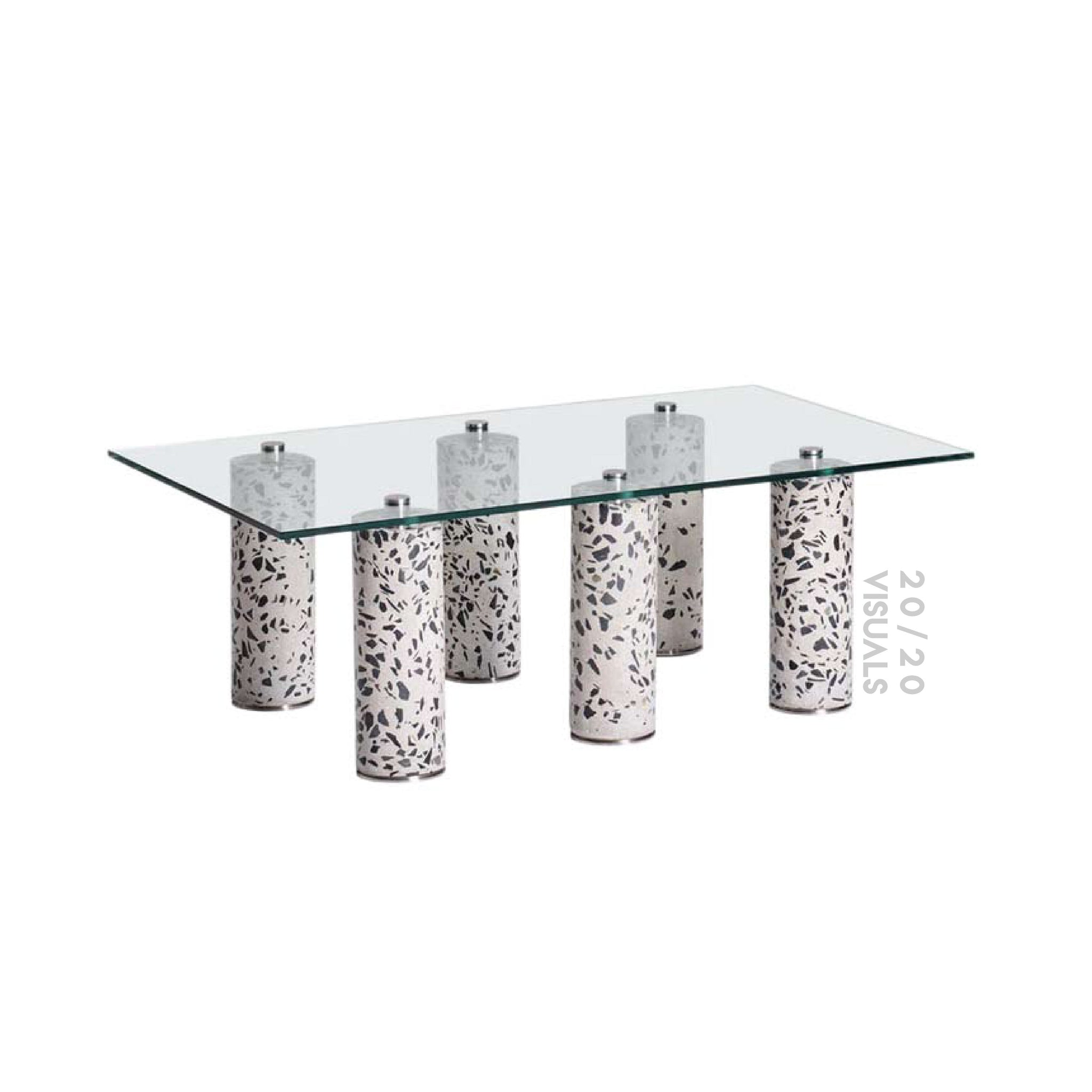 Glass-top Terrazzo Coffee Table