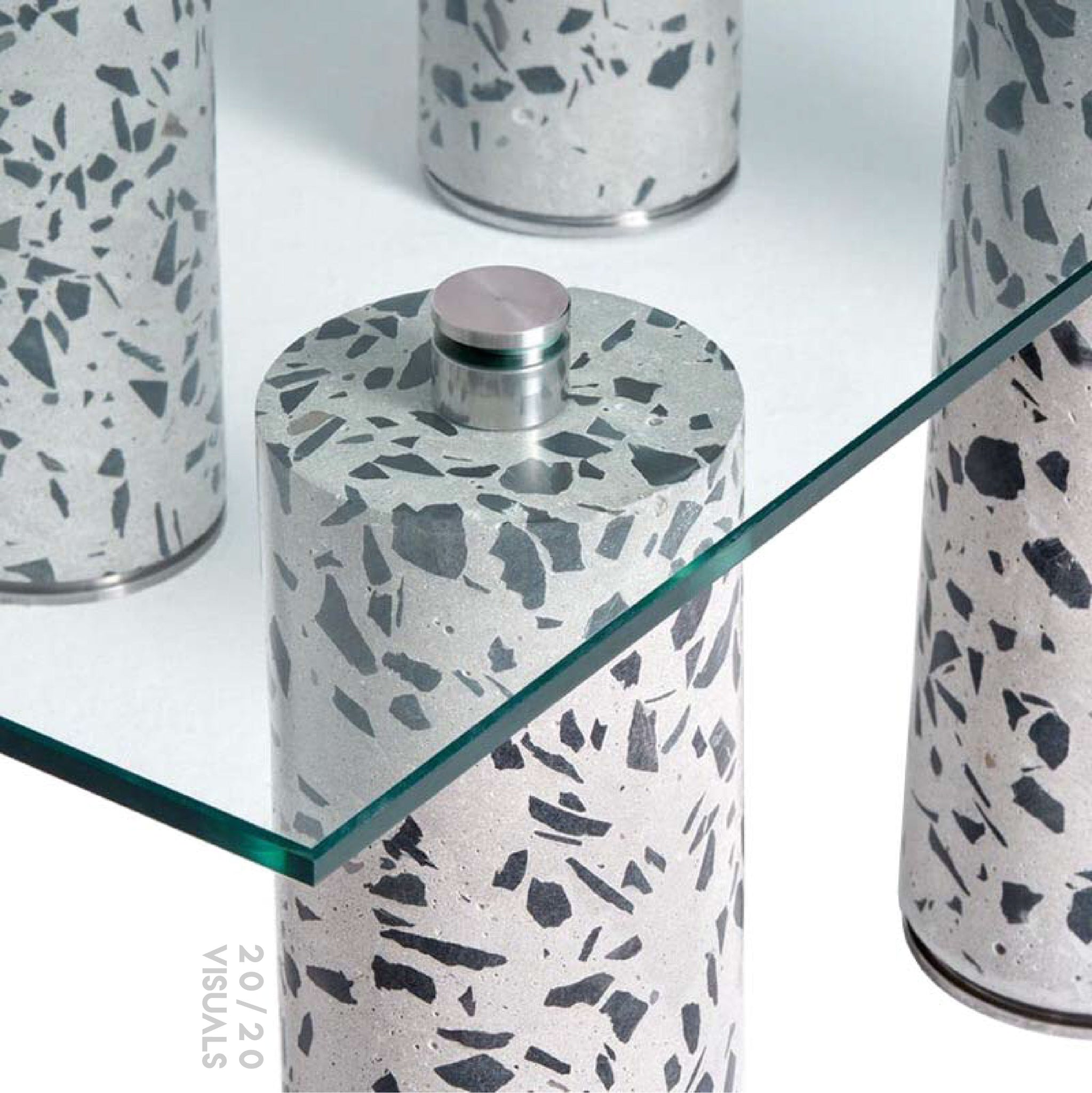 Glass-top Terrazzo Coffee Table