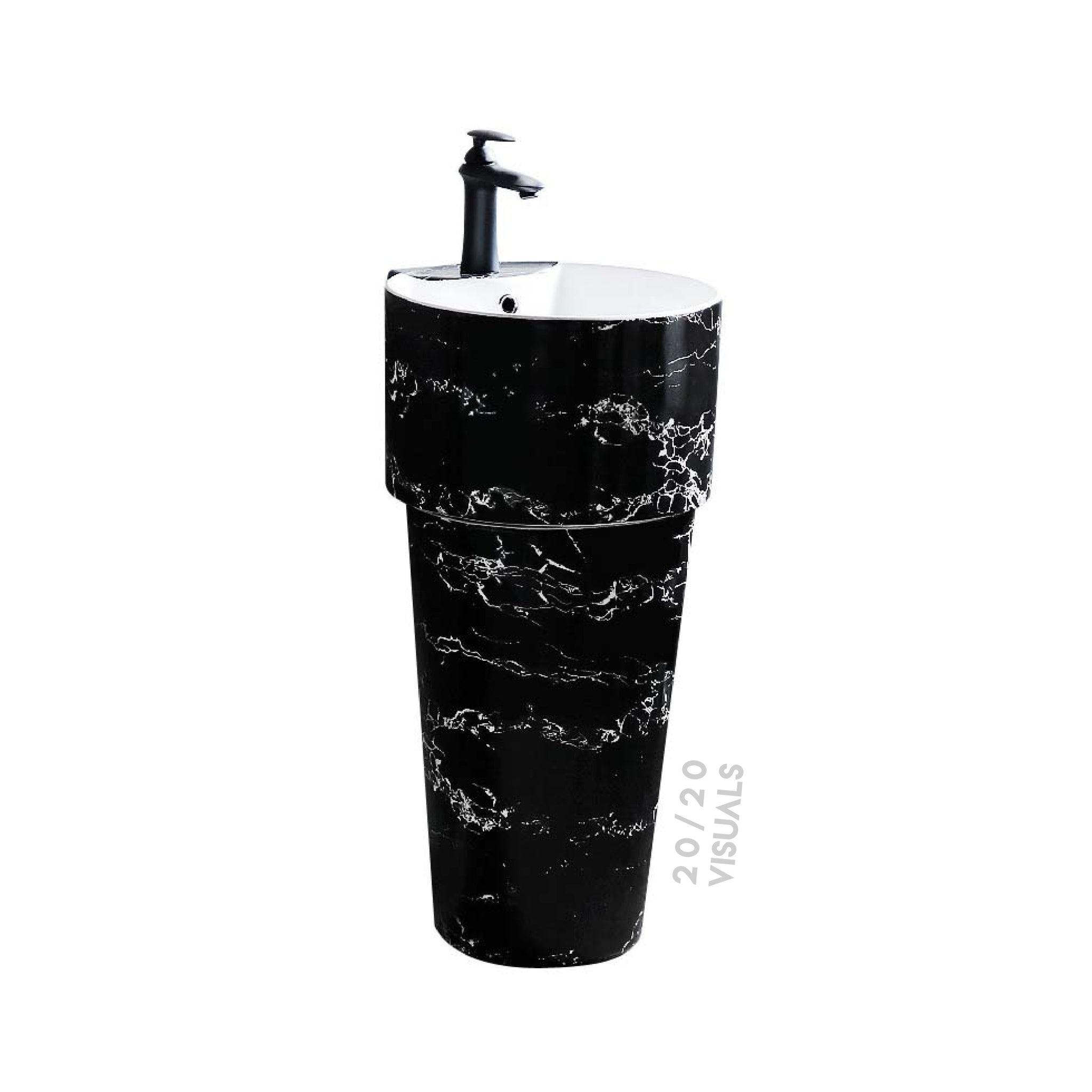 Marble Streak Pedestal Sink