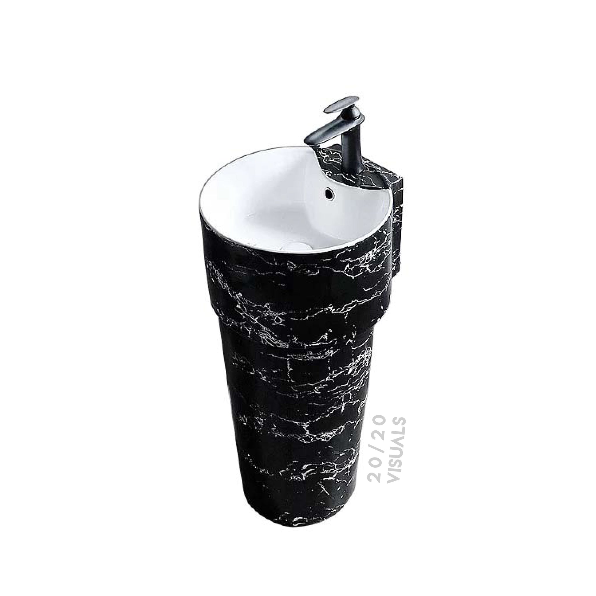 Marble Streak Pedestal Sink