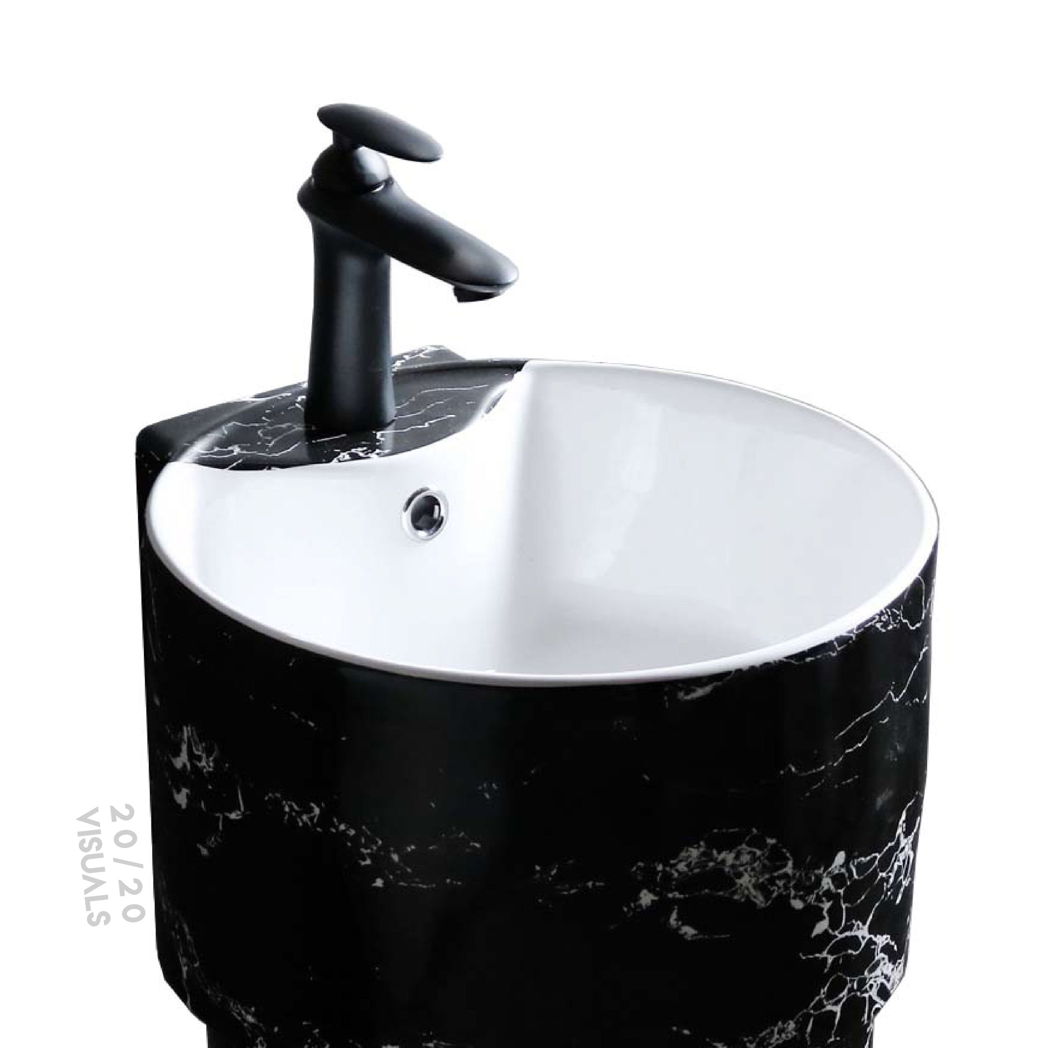 Marble Streak Pedestal Sink