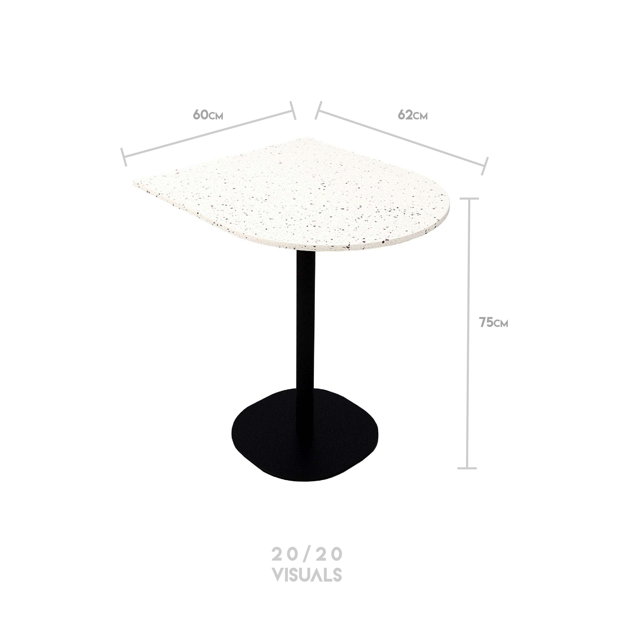 Wall-side Terrazzo Cafe Table